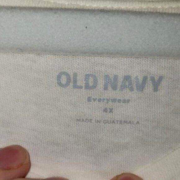 Old Navy Graphic Tee Light Yellow 4X Plus Size - Picture 2 of 5